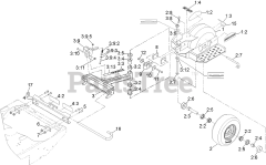 Exmark 116-7223 - Exmark Sulky for Vantage Stand-on Mower (SN: 408644346 - 411294211) (Rev A) (2021) StandOn Assembly