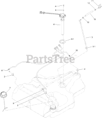 Toro 74998 (6000) - Toro 72" Z Master Zero-Turn Mower, Side-Discharge Deck (SN: 316000001 - 316999999) (2016) FUEL TANK ASSEMBLY NO. 116-3979