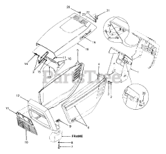 Cub Cadet 1541 (141-651-100) - Cub Cadet Garden Tractor (SN: 800000 - 816508) Hood And Grille