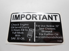 Tecumseh 35274 Decal