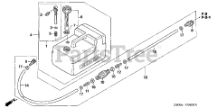 Honda BFP9.9 D5 LHA (BABJ) - Honda Outboard Engine, Made in Japan (SN: BABJ-1400001 - BABJ-1499999) FUEL TANK