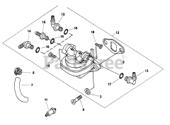 Kohler M14-601533 - Kohler Magnum Engine, Made for Moridge Mfg., 14hp, 10.5kW Fuel Pump (Cont.) 0307005393