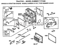 Electrolux/AYP 7177 A89 - Electrolux/AYP Lawn Tractor (1998) ENGINE-BRIGGS AND STRATTON