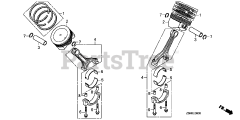 Honda GX690 TXF3 (GCBDK) - Honda Engine, Made in Japan (SN: GCBDK-1000001 - GCBDK-9999999) PISTON
