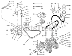 Toro 74021 (616-Z) - Toro Zero-Turn Mower, Drive Unit Only (SN: 049000001 - 049999999) (1994)