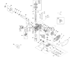 Toro 74874 (X 4850) - Toro 48" Titan Zero-Turn Mower (SN: 400000000 - 409239999) LH Transaxle Assembly No. 139-7500