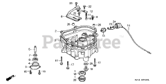 Honda BF5 AH LA (BADL) - Honda Outboard Engine, Made in Japan (SN: BADL-1000001 - BADL-1099999) OIL PAN