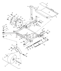 Exmark LZ25KC52 - Exmark 52" Lazer Z Zero-Turn Mower, 25hp Kohler (SN: 115000 - 129999) (1996) Front Frame Group