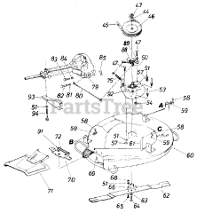 MTD 190-795-000 - MTD Mower Deck Assembly Only (1988)