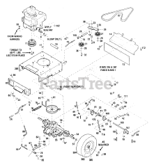 White Outdoor 833 R (12A-750-190) - White Outdoor 33" Walk-Behind Mower (1998) Drive Assembly