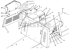 Toro 70080 (10-32) - Toro Recycler Rear-Engine Riding Mower (SN: 049000001 - 049999999) (1994) Seat Body  Side Panel Assembly