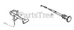 AGCO 410 S (1600299) - AGCO Lawn Tractor, 10hp Controls Group - Choke &amp; Throttle (1506I26)