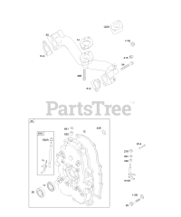 Briggs & Stratton 294447-1046-E2 - Briggs & Stratton Horizontal Engine Crankcase Cover/Sump, Intake Manifold