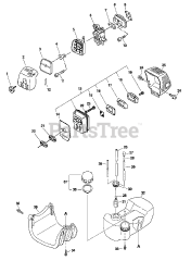 Echo SRM-2601 - Echo String Trimmer Intake, Exhaust, Fuel System, Stand