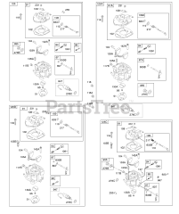 Briggs & Stratton 295447-0141-E1 - Briggs & Stratton Horizontal Engine Carburetor, Carburetor Overhaul Kit