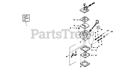 Poulan Pro PP 165 - Poulan Pro String Trimmer CARBURETOR WT 380 BREAKDOWN
