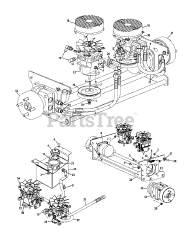 Cub Cadet S7237-KW (53CI8DU8050) - Cub Cadet 72" Tank S Zero-Turn Mower, 37hp Kawasaki Hydro Hose &amp; Pump Assembly