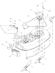 Yard Machines 13A7660G752 - Yard Machines Lawn Tractor (2004) (Walmart) Deck Assembly "F" &amp; "G"