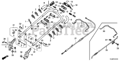 Honda HRR216 K6 VXAA (MZCG) - Honda 21" Walk-Behind Mower, Made in USA (SN: MZCG-8000001 - MZCG-8199999) HANDLEBAR (2)