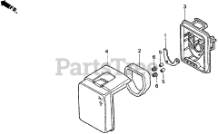 Honda UMK431 K1 UNBA (HZAD) - Honda Brush Cutter, Made in Japan (SN: HZAD-2000001 - HZAD-2049999) AIR CLEANER