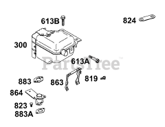 Briggs & Stratton 12B412-0100-E1 - Briggs & Stratton Horizontal Engine Muffler Groups