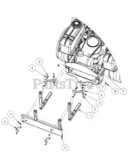 Cub Cadet 59A30001 (59A30001150) - Cub Cadet Triple Rear Bagger att2 Catcher Mount