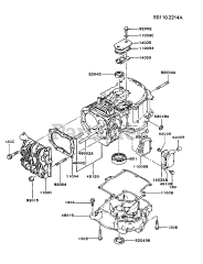 Kawasaki FB460V-BS19 - Kawasaki Engine CYLINDER/CRANKCASE