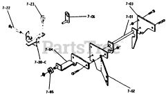 Toro 1-0300 - Toro Raider 10 Lawn Tractor (1971) Hitch Assemblies (plate 7.1)