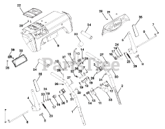 Ariens 921317 - Ariens Deluxe 24" Track Snow Blower (SN: 000101 - 094999) Handlebars And Controls