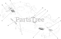 Toro 74915 CP - Toro 60" Z Master Zero-Turn Mower, Side-Discharge Deck (SN: 311000001 - 311999999) (2011) Deck Decal Assembly No. 114-5815