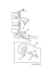 Scag SW48V-14FS - Scag 48" Walk-Behind Mower, 14hp Kawasaki (SN: T7800001 - T7899999) CASTER ASSEMBLY