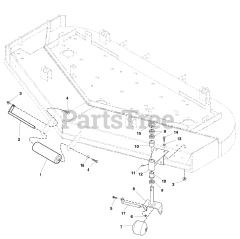 Ferris 4000/72 (5901097) - Ferris 72" Mower Deck 72" Mower Deck - Rollers &amp; Casters (S/N: 101-435)