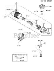 Kawasaki FX730V-BS40 - Kawasaki Engine AIR-FILTER/MUFFLER