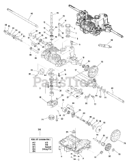 Simplicity 1693695 - Simplicity Broadmoor 44" Lawn Tractor, 17hp Transmission SERVICE PARTS - Tuff Torq K51 Transaxle Group (1720876)