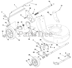Ariens 911514 (LM 21 S) - Ariens 21" Self-Propelled Walk-Behind Mower, 6.75hp Briggs & Stratton (SN: 006618 - 014799)