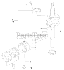 Toro 22172 - Toro Recycler Walk-Behind Mower (SN: 230000001 - 230999999) (2003) Piston And Crankshaft Assembly