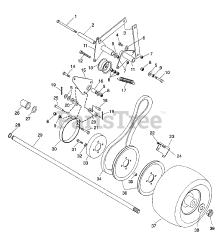 Gravely 988071 - Gravely Pro 200 Walk-Behind Mower Power Unit, 15hp Kohler (SN: 000101 & Above)