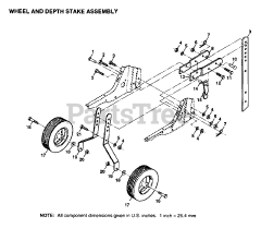 Electrolux/AYP 850-00760 - Electrolux/AYP Tiller WHEEL, DEPTH STAKE ASSY