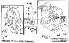 Briggs & Stratton 290447-0375-01 - Briggs & Stratton Horizontal Engine Cylinder, Crankcase Cov