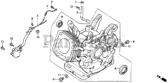 Honda GX270 HA (GCAB) - Honda Engine, Made in Japan (SN: GCAB-1000001 - GCAB-1999999) CYLINDER BARREL