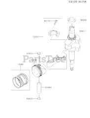 Kawasaki FJ180V-BM96 - Kawasaki Engine PISTON/CRANKSHAFT