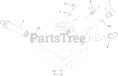 Toro 72028 (7500-D) - Toro 60" Z Master Zero-Turn Mower, Rear-Discharge Deck (SN: 416262337 - 416288793) Hydraulic Reservoir Assembly No. 142-5034