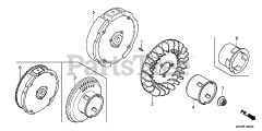 Honda GX200 UT VS17 (GCAHT) - Honda Engine, Made in Thailand (SN: GCAHT-1000001 - GCAHT-9999999) FLYWHEEL