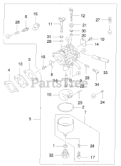 Toro 22172 - Toro Recycler Walk-Behind Mower (SN: 230000001 - 230999999) (2003) Carburetor Assembly
