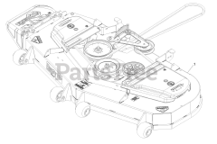Exmark LZX740KC606CA - Exmark 60" Lazer Z X-Series Zero-Turn Mower, Kohler, CARB (SN: 312000000 - 312999999) (2012) Complete Deck Assembly