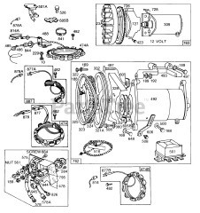 Briggs & Stratton 190412-1663-XX - Briggs & Stratton Horizontal Engine Electric Starters