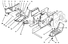 Toro 73420 (416-8) - Toro Garden Tractor (SN: 059000715 - 059999999) (1995) Belt Guard  Footrests