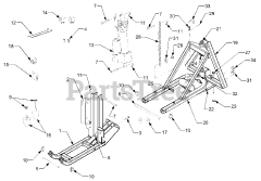 Cub Cadet A115 (39A-115-100) - Cub Cadet Snow Blade Mounting Bracket att Frt. Mounting Hitch
