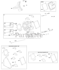 Briggs & Stratton 20D414-0111-E1 - Briggs & Stratton Horizontal Engine Cylinder Head, Gasket Set - Engine, Gasket Set - Valve, Valves