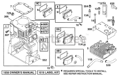 Briggs & Stratton 176432-0113-01 - Briggs & Stratton Horizontal Engine Cylinder, Head